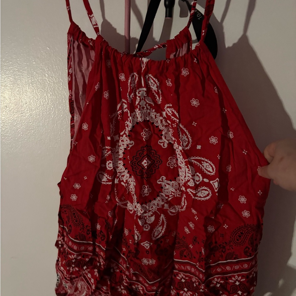 Elegant red and blue Paisley Camisole